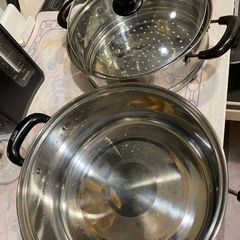 和平フレイズ 二段蒸し器 ヴェンセ 26cm ガラス蓋付 IH対応 ステンレスの画像