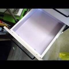 札幌お引き取り限定◆家具◆ニトリ◆デスクワゴン/キャスター付き◆サーヤ ホワイト◆W40 D58 H59の画像