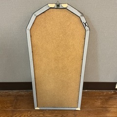 アンティーク風 壁掛けミラー（ブルーフレーム）の画像