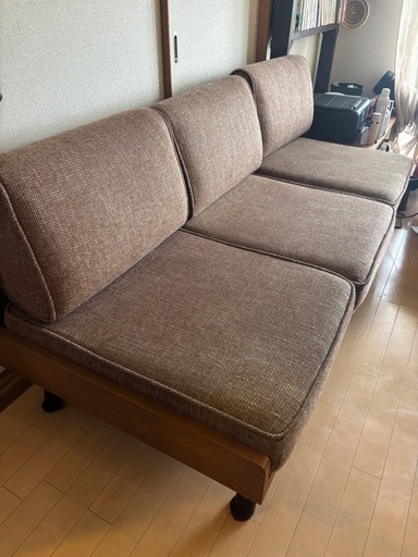 ALBERO(アルベロ) カバーリングソファ 3シーター ウォールナットカラー