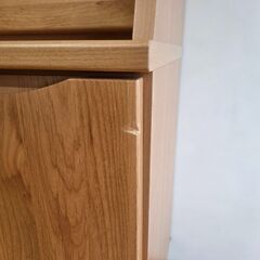 未使用訳あり 天然木アルダー材のライティングビューロー　幅70cm　パソコンデスク 木製 学習机 勉強机 プリンター収納 北欧の画像