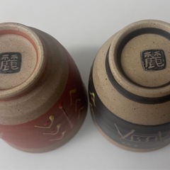 ❤️素焼き風　陶器　ペアカップ❤️の画像