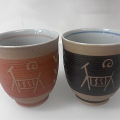 ❤️素焼き風　陶器　ペアカップ❤️の画像