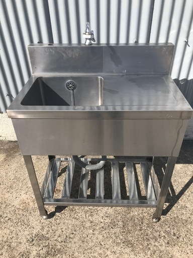ステンレスシンク 1槽式　脚付き 作業台  流し台