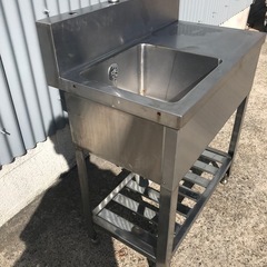 ステンレスシンク 1槽式　脚付き 作業台  流し台の画像