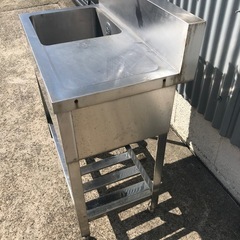 ステンレスシンク 1槽式　脚付き 作業台  流し台の画像