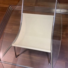 　美品　ローテーブル　ガラステーブル　の画像
