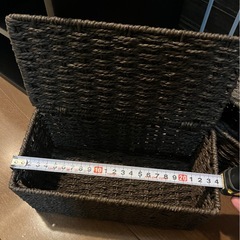 ニトリ 収納ケース 収納カゴ 蓋付き 2個セットの画像