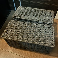 ニトリ 収納ケース 収納カゴ 蓋付き 2個セットの画像