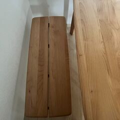 天然オイル仕上げのナチュラルダイニングテーブルセットの画像