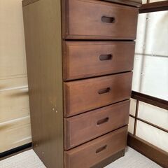 【無料】木製チェスト(整理タンス)・5段の画像