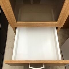 【ジャングルジャングルサカイ石津店】ニトリ　コパン　食器棚　キッチン収納　シンプル　ブラウン　人気　おしゃれ クリーニング済み 堺市 西区 東区 北区 南区 堺区 石津の画像