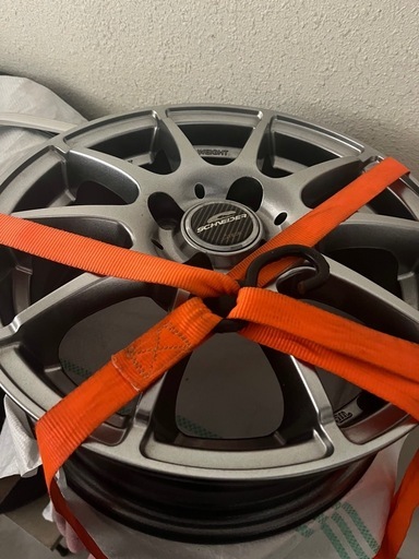 シュナイター14インチ　新品ホイール　中古タイヤ付き