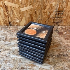 (s7555) 正方形のお皿 まとめて8枚 角皿 和皿 和食器 キッチン用品 飲食店 家庭用品 店舗の画像