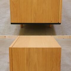 ≪yt2060ジ≫ 美品 AZUMAYA/東谷 TV台 ティモ TVボード150 TIM-32 幅150cm 高さ33cm ナチュラル オーク材 TIM-32NA/北欧風/おしゃれ/中古家具/宮城県仙台市 71005-05の画像