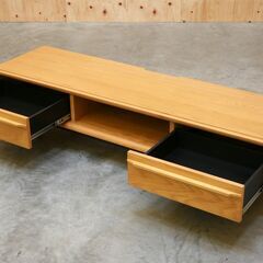 ≪yt2060ジ≫ 美品 AZUMAYA/東谷 TV台 ティモ TVボード150 TIM-32 幅150cm 高さ33cm ナチュラル オーク材 TIM-32NA/北欧風/おしゃれ/中古家具/宮城県仙台市 71005-05の画像