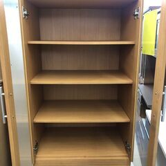 【ジャングルジャングルサカイ石津店】食器棚　キッチン収納　シンプル　ブラウン　人気　おしゃれ　女性が使いやすい高さ　 クリーニング済み 堺市 西区 東区 北区 南区 堺区 石津の画像