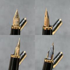 P385　PILOT ペン先14金 14K 585　F　万年筆　パイロット　筆記用具　黒ブラック　美品　筆記未確認の画像