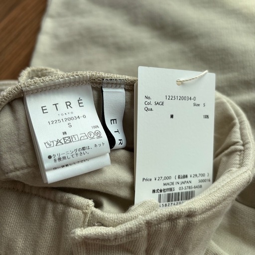 新品未使用　ETRETOKYO エトレトーキョー