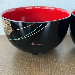 【未使用】［Kansai Urushi］漆塗り汁椀5点セットの画像