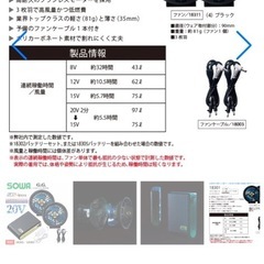 空調服のバッテリー ファン G.G.の画像
