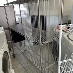 大型メタルラック　大型キャスター付き　幅150　奥行40　高さ170の画像