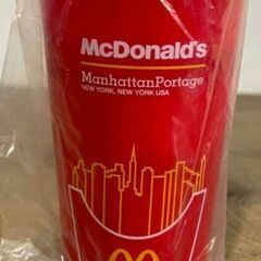 新品 マクドナルド ニューヨーク マンハッタン タンブラー 赤黒 2個セットの画像