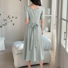 【新品未使用】SHEIN ミントグリーン 女らしいワンピースの画像