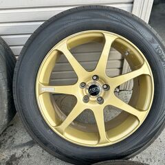 No.191 215/60R17 ヨコハマ（YOKOHAMA）BluEarth RV-02 2020年製 ホイール AVS Model 7 5穴 17インチ ４本セットの画像
