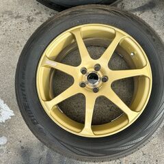 No.191 215/60R17 ヨコハマ（YOKOHAMA）BluEarth RV-02 2020年製 ホイール AVS Model 7 5穴 17インチ ４本セットの画像