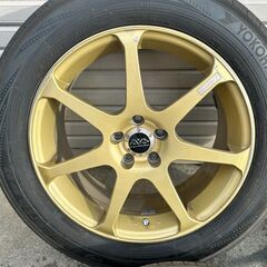 No.191 215/60R17 ヨコハマ（YOKOHAMA）BluEarth RV-02 2020年製 ホイール AVS Model 7 5穴 17インチ ４本セットの画像