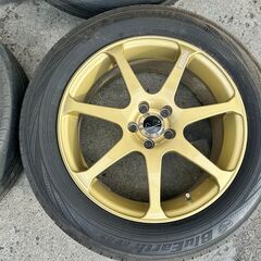 No.191 215/60R17 ヨコハマ（YOKOHAMA）BluEarth RV-02 2020年製 ホイール AVS Model 7 5穴 17インチ ４本セットの画像