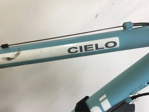h-158(B)★岐阜発　△Bianchi CIELO/ビアンキ/クロスバイク/自転車/走行確認/3×8段変速/グリップ破れ有り/傷サビ有り/現状品　R6.9/21★0.7