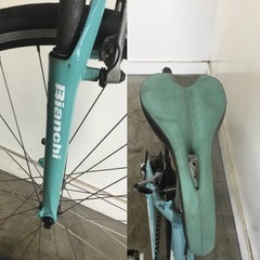 h-158(B)★岐阜発　△Bianchi CIELO/ビアンキ/クロスバイク/自転車/走行確認/3×8段変速/グリップ破れ有り/傷サビ有り/現状品　R6.9/21★0.7の画像