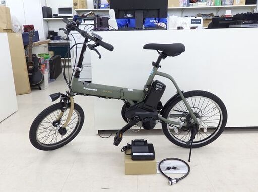 千歳市/恵庭市 パナソニック オフタイム 折りたたみ 電動アシスト自転車 BE-ELW075G バッテリー16Ah