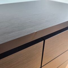 未使用訳あり スクエアキャビネット　引出しタイプ　幅71ｃｍ　ディスプレイ リビング ブラック 黒 ラック スクエア 棚 リビングボードの画像