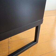 未使用訳あり スクエアキャビネット　引出しタイプ　幅71ｃｍ　ディスプレイ リビング ブラック 黒 ラック スクエア 棚 リビングボードの画像