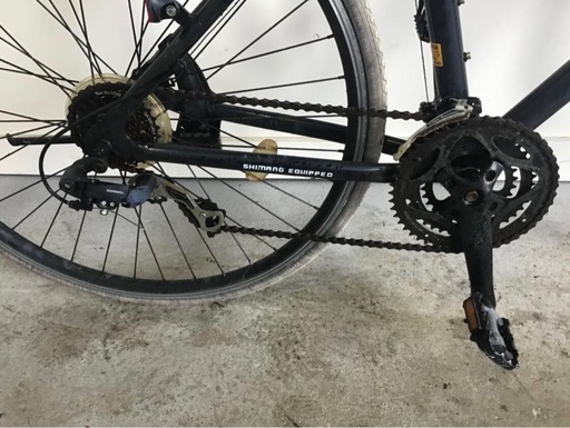 h-159○(B)★岐阜発　△MARRERO Aluminium Frame Frame/クロスバイク△28インチ/10段変速/走行確認/タイヤひび割れ有り/現状品　R6.7/18★1.3