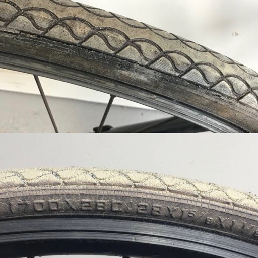 h-159○(B)★岐阜発　△MARRERO Aluminium Frame Frame/クロスバイク△28インチ/10段変速/走行確認/タイヤひび割れ有り/現状品　R6.7/18★1.3