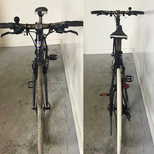 h-159○(B)★岐阜発　△MARRERO Aluminium Frame Frame/クロスバイク△28インチ/10段変速/走行確認/タイヤひび割れ有り/現状品　R6.7/18★1.3