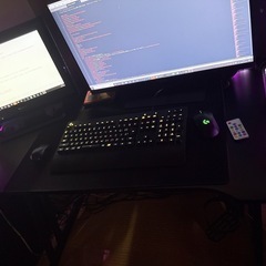 LEDゲーミングデスク 120cmの画像