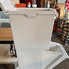 【美品】2段式 スリム収納ボックス（キャスター付き）の画像