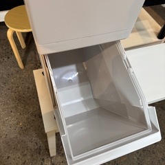 【美品】2段式 スリム収納ボックス（キャスター付き）の画像