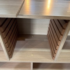 【美品】木目調 マルチ収納ラック／可動棚付きの画像
