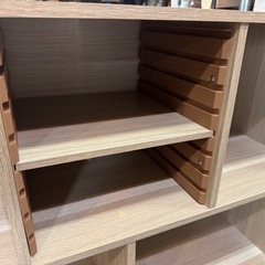 【美品】木目調 マルチ収納ラック／可動棚付きの画像