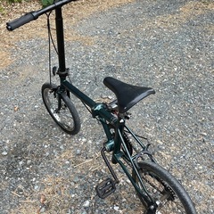 ★折りたたみ自転車 グリーンの画像