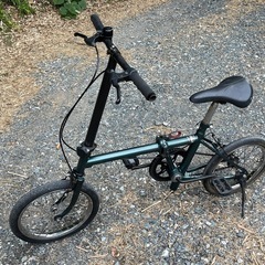 ★折りたたみ自転車 グリーンの画像
