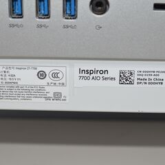 中古良品一体型パソコン DELL Inspiron 7700 Windows11+office 爆速SSD1TB 高性能core i7-1165G7/メモリ8GB/27インチ/webカメラの画像