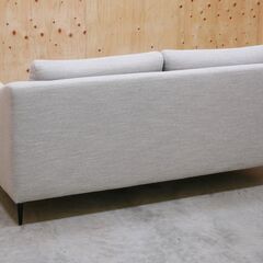 ≪zyt2496ジ≫ ニトリ 2人掛けソファ Nポケット A15 幅175cm ヘッドレストセット  布張り ライトグレー系 2Pソファ/中古家具/宮城県仙台市 71005-08の画像