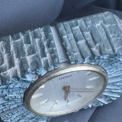 シチズン水晶時計CITIZEN QUARTZ 置き時計 レトロ アンティークの画像